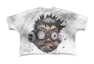 Venta al por mayor de camisetas cuadradas de hombre de talla grande con logotipo personalizado 300GSM algodón pesado DTG Streetwear niños recortada camiseta de gran tamaño - Product Image 2