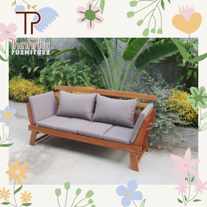 Banc extérieur 3 places en bois solide confortable classique pour l'OEM ODM d'hôtels de centres commerciaux de parcs d'usine du Vietnam - Product Image 6