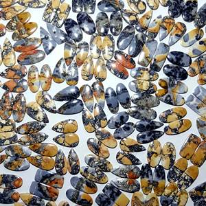 Lot de pierres précieuses en jaspe Maligano, pierres précieuses non montées, polies à la main, jaspe Maligano rare, cabochons pour fournitures de bijouterie - Product Image 3