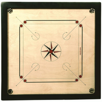 Planche de Carrom en MDF recyclé en bois massif de haute qualité, gaufrée, portable, écologique, pour le divertissement familial en intérieur, prix raisonnable, Inde