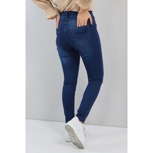 Jeans Casuales Mega Merchant de Mezclilla Elástica, 100% Poliéster, Corte Regular, Largo Medio, Logotipo Frontal - Product Image 5