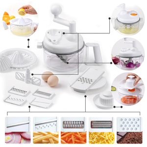 Procesador de alimentos manual multifuncional con manivela para cortar, triturar, hacer jugos y picar verduras - Product Image 6