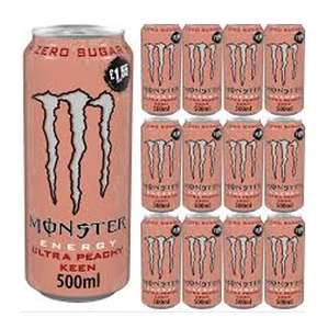 Bebida Energética Monsters Ultra Peachy Keen, 12 Latas de 500 ml, Sabor Refrescante a Melocotón, Sin Azúcar, 160 mg de Cafeína - Product Image 5