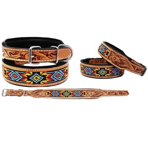 ปลอกคอสุนัขหนังวัวแบบทำด้วยมือมีปุ่มรูปดาวแบบนุ่มตรงจากผู้ผลิตและผู้ค้าส่ง - Product Image 5