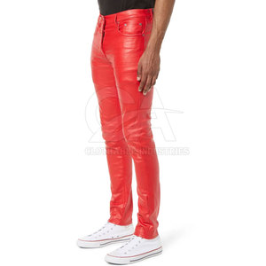 Pantalones de Cuero para Hombre de Alta Calidad, Estilo Casual, Color Sólido, Pantalones de Cuero para Hombre Más Vendidos - Product Image 6