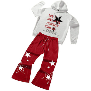 Ensemble de sweat à capuche imprimé tendance, tissu haute performance, options de marque personnalisées, idéal pour les équipes, service rapide disponible - Product Image 1