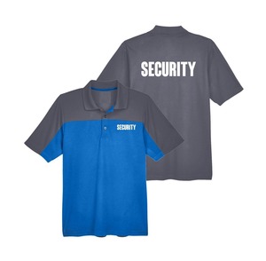 Camiseta Polo de Seguridad Azul, Camiseta Polo Bordada Personalizada, Uniforme Liso de Primera Calidad para Guardias de Seguridad, Personal Masculino - Product Image 1