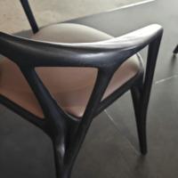Chaise de salle à manger moderne en cuir avec structure en bois massif de frêne, durable, écologique, avec housse amovible, pour salle de bain, maison, salle à manger, hôtel