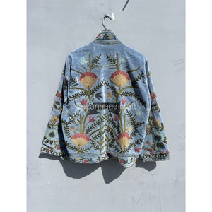 Customizable Unisex Winter Jacket for Autumn Season Women's Handmade Cotton Suzani Jacket Embroidered Uzbek <b>Velvet</b> Fabric Coat - Product Image 6