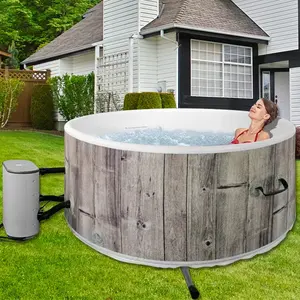 Large Outdoor Hot SPA Tub Inflatable Round Air JET Bathtub For 6 People