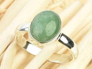 Soha Agate Most Selling of Green Aventurine Gemstone Bague en argent sterling Personnalisé Élégant Aventurine Stone Memorial Rings - Product Image 3