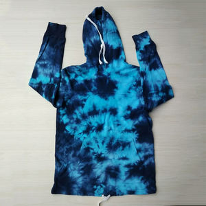 Sudadera con capucha y cremallera personalizada en relieve de peso pesado Tie-Dye con tela de peso pesado 350gsm sudadera de rizo francés de gran tamaño para hombres - Product Image 2