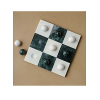 Jeux tic tac toe en marbre marron et blanc parfaits pour les cadeaux d'anniversaire prix bon marché disponible en gros