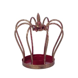 Portavelas Decorativo de Metal con Forma de Corona, Perfecto para Decoración de Mesa, Sala de Estar, Dormitorio y Celebraciones, de la India - Product Image 3