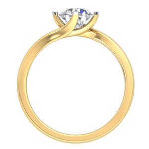 Bague élégante pour femme en or 9 carats, classique, 1 carat, clarté VS, diamant de laboratoire de couleur EF, taille brillant, certifié IGI, bijoux - Product Image 3