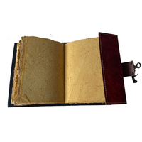 Journal en cuir classique fait main, religieux, Hocus Pocus, avec formules gaufrées, Œil protecteur, Wiccan, Pagan, Grimoire, Bord festonné, Halloween