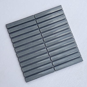 بلاط سيراميك موزاييك لامع شعبي رائج البيع بتصميم شريط أخضر 6 مم للديكور المنزلي - Product Image 2