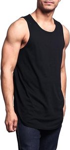 Débardeurs tricotés décontractés pour hommes, col ras du cou sans manches, t-shirts musclés, débardeurs d'été 100% coton, prix bon marché de BD - Product Image 2
