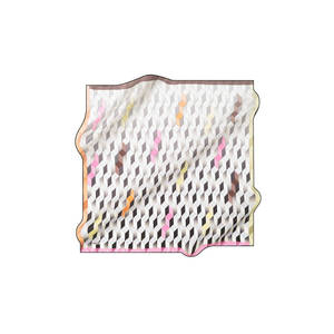 Luxury Vintage Digital Print <b>Silk</b> <b>Scarf</b> Grey Geometric Pattern Square - Product Image 1