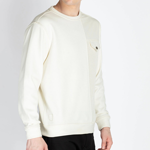 Sweat-shirts en molleton de coton pour hommes à col rond avec impression numérique et teinture unie |   Haute qualité à bas prix - Product Image 4