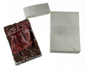 Cartes imprimées en offset personnalisées sur papier fait main, apparaissent peintes à la main avec des couleurs à l'eau, papeterie et cartes véritablement écologiques - Product Image 2