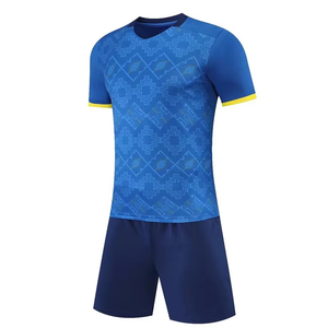Conjuntos de ropa Poliéster Unisex Colores sólidos Camiseta de fútbol de manga corta Producción rápida Fabricante de camisetas de fútbol - Product Image 1