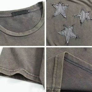 Camiseta de Manga Corta de Verano 2024 para Hombre, Unisex, de Poliéster/Algodón, con Bordado OEM de Hip Hop y Logotipo Personalizado - Product Image 5