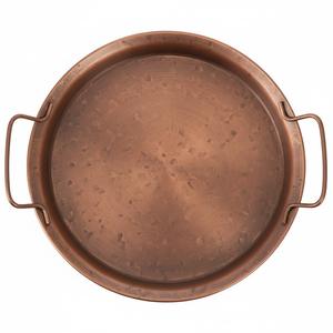 Plateau de service rond en fer galvanisé, finition bronze, pour la maison et les restaurants, plateau de service pour aliments et boissons, vente chaude - Product Image 2