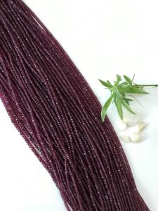 ลูกปัดโกเมนธรรมชาติทรงเหลี่ยม 1 เส้น สำหรับทำเครื่องประดับอัญมณ์ - Product Image 3