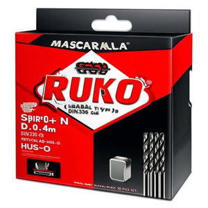 Foret hélicoïdal DIN338 Type N D.0.4mm HSS-G RUKO Lot de 10 pièces - Product Image 2