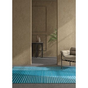 Alfombra de Lana Anudada a Mano Clan Blue AKWL-1149 9x12 Rectangular con Patrón de Rayas para Decoración de Sala de Estar Juvenil o Pasillo - Product Image 5