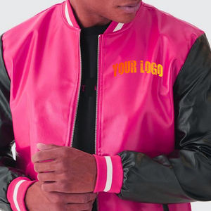 Veste de baseball Varsity Style College pour homme avec matériau léger et coupe élégante et manches longues - Product Image 2