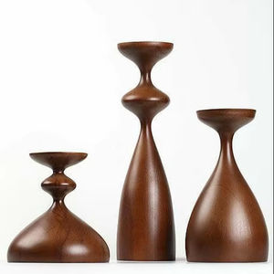 El Juego de 3 piezas más popular, juego decorativo de madera, portavelas, X Mas Day, regalo, logotipo personalizado, portavelas de madera para el hogar, X Mas Day - Product Image 1