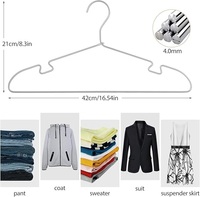 Crochets de suspension réglables en acier inoxydable, lisses, durables, étanches, argentés, modernes, légers et robustes pour la maison, la chambre et le magasin