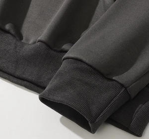 Sweat à capuche léger délavé à l'acide pour hommes 100% coton brodé Design solide Doublure tissée pour la saison d'hiver Prix raisonnable en vente - Product Image 5