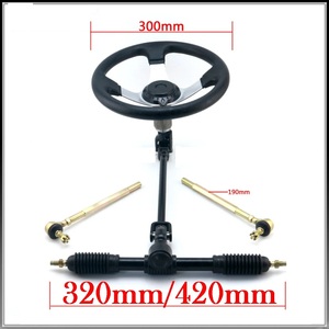 Ban chỉ đạo Wheel Set 320mm / 420mm cho 110cc đi karting DIY Tie Rod giá có thể điều chỉnh trục chỉ đạo Knuckle refires phụ tùng - Product Image 3