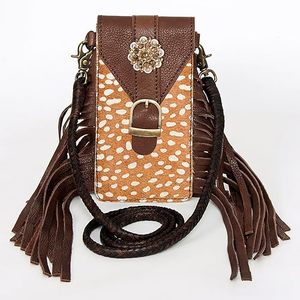 Cuir véritable femmes sac western sac à main sac à main western sac à main sac à main Phone Pouch Sacs en cuir Wholesale Hair on phone cases - Product Image 1
