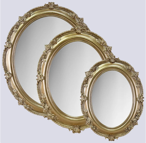 Set of 3 <b>Wall</b> Mirrors in Gold Color Home Decor Round Macrame <b>Hanging</b> <b>Wall</b> Decorative Mirror with <b>Boho</b> Fringe - Product Image 2