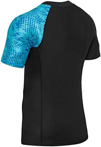 Vente en gros de chemises de fitness à compression à manches courtes imprimées avec logo personnalisé pour hommes séchage rapide - Product Image 4