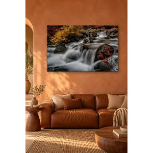 Impression sur toile Fida : Ruisseau d'automne coulant entre les rochers - Product Image 3
