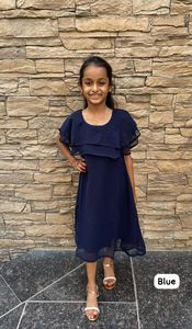 Heavy <b>Bubble</b> Georgette with Inner Presenting Designer Georgette Kids Wear Kurtis for Regular Wear From India - Product Image 2