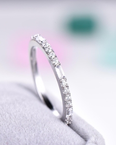 แหวนเพชรสีทองแข็งดีไซน์ใหม่หรูหราแหวนทองแท้หรูหราพร้อมแหวนเพชรแท้18kt - Product Image 4