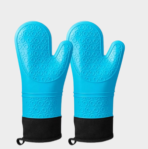 Gants de four en silicone durables et résistants à la chaleur, imprimés, pour la cuisson à la maison, la grillade et les tâches ménagères en cuisine - Product Image 1
