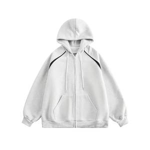 เสื้อมีฮู้ดแขนยาวมีฮู้ดสำหรับใส่วิ่งออกกำลังกายผ้าฝ้ายมีซิปสำหรับใส่ไปยิมวิ่งออกกำลังกายในฤดูหนาว - Product Image 4