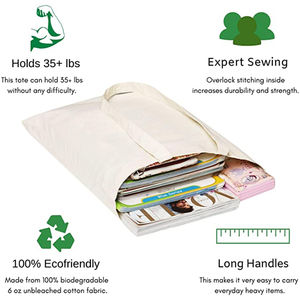 Prix usine réutilisable femmes épaule Shopping sac fourre-tout Logo personnalisé conception manipulé coton toile sac 100% coton matériel - Product Image 4