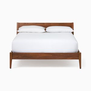 Cama moderna de madera maciza tamaño Queen, acabado de color natural para el hogar, apartamento o dormitorio de Hotel, muebles - Product Image 3