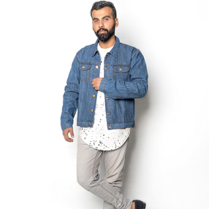 Vestes en jean bleu clair de haute qualité pour hommes 100% coton vente en gros en ligne pour la saison d'hiver faites avec un bon matériel - Product Image 1