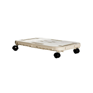 Pedana con Ruote Cm. 48x29x12,5 Ecru - Product Image 1