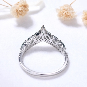 Anillo de oro macizo de 18kt, Ágata musgo, nuevo diseño de lujo, anillos de joyería fina de oro macizo con anillo de diamantes reales - Product Image 4