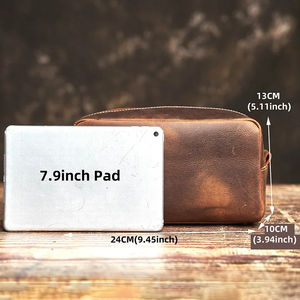 Custom logo Makeup Bag PU Leather Toiletry Bag Make up Bags Cosmetic Pouch with Zipper - Product Image 2